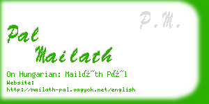 pal mailath business card